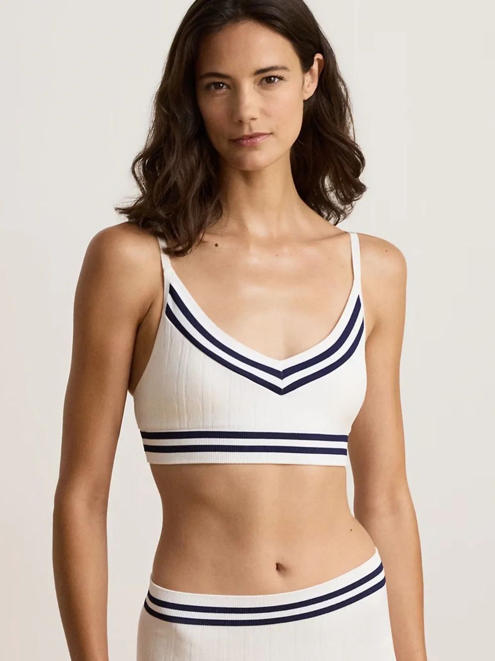 Ralph Lauren Cricket Cable V-Neck Wireless Bra